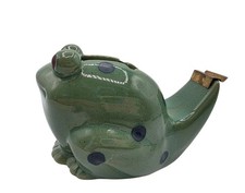 Vintage Green Ceramic Frog Tape Dispenser Off...