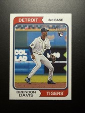 Brendon Davis 2023 Topps Heritage #67 Detroit Tigers Rookie RC