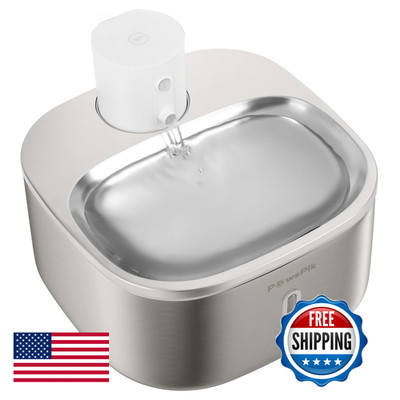 Pawspik Stainless Steel Cat Water Fountain108 Oz/3.2 L Cat Water Dispenser