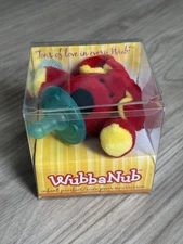 Wubbanub Pacifier Silicone Red Dog Baby Toy Binky Plush 0-6 Months