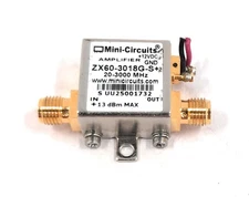 Mini-Circuits ZX60-3018G-S+ RF Amplifier 20MHz to 3GHz 3000MHz SMA