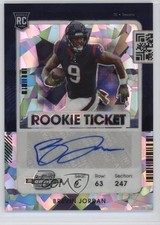 2021 Panini Contenders Optic Cracked Ice Prizm 14/22 Brevin Jordan #180 Auto 5yd