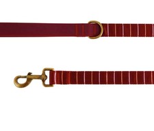 Top Paw Poly Blend Maroon Striped Leash 4 FT - NEW