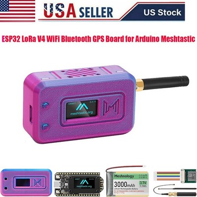 ESP32 LoRa V4 WiFi Board+L76 GNSS Module+N35 Case+Battery+Antenna for Meshtastic