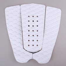 3 Pieces Surfboard Traction Pad, White, Full Size, grip