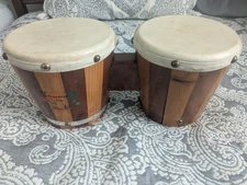 Vintage Handheld Wooden Bongos