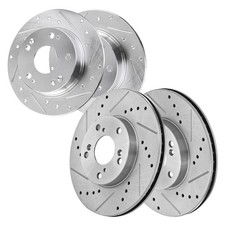 Front and Rear Brake Rotors for 2003- 2007 Honda Accord, Drilled