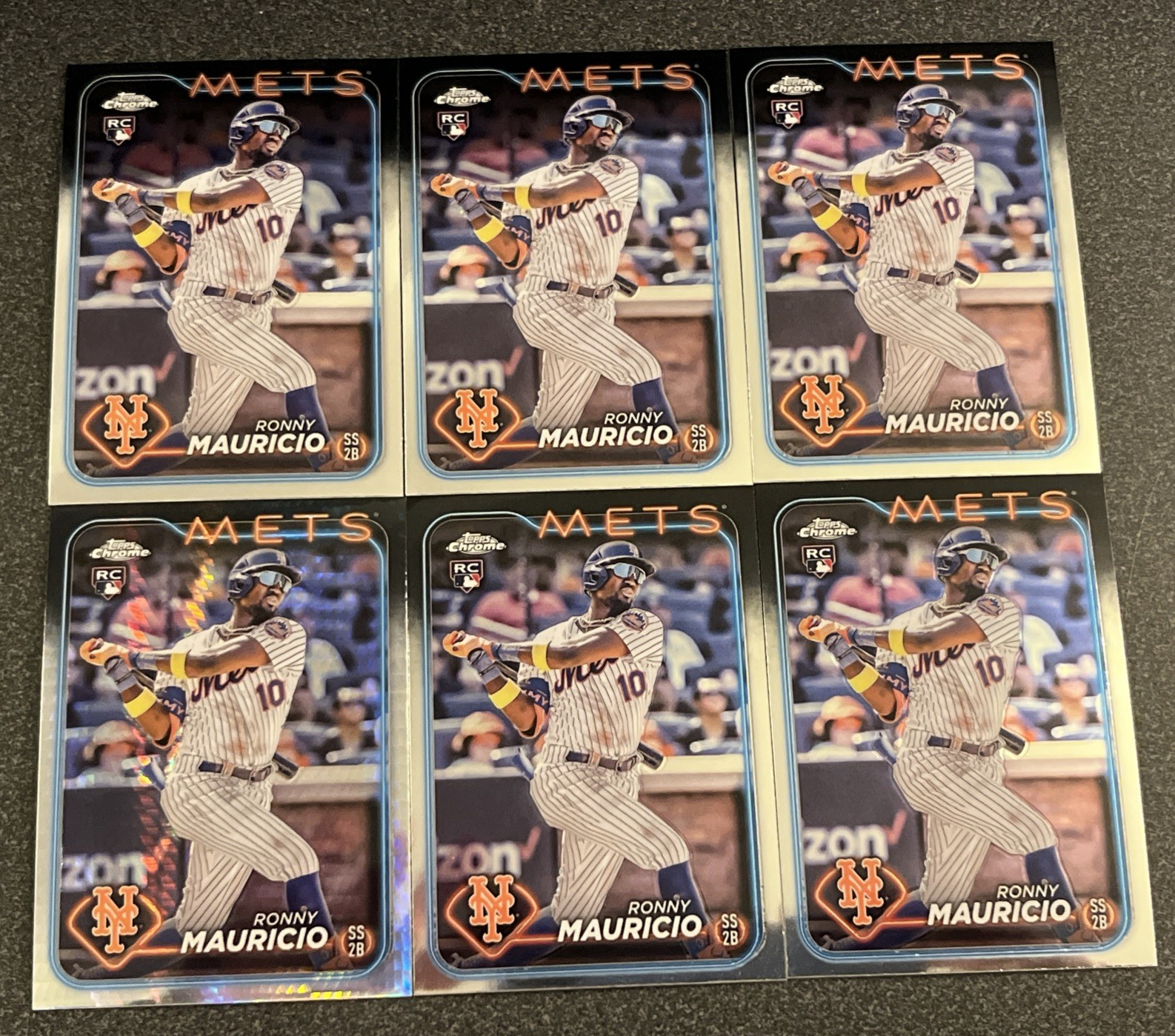 6 - 2024 Topps Chrome Prism Refractor and Base Ronny Mauricio RC #28