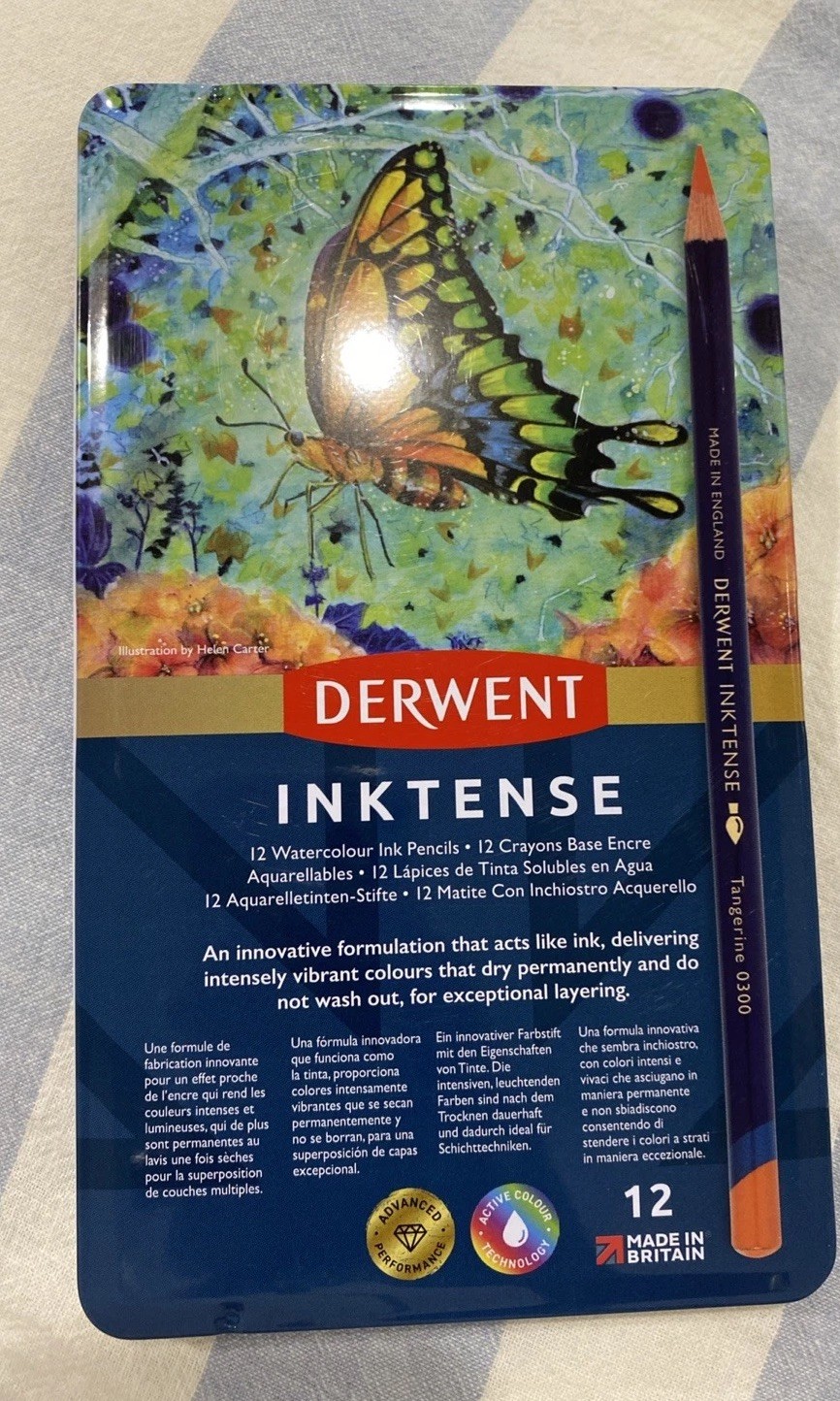 Tin 12 Mix With Water Art Pencil Coloured Uk New