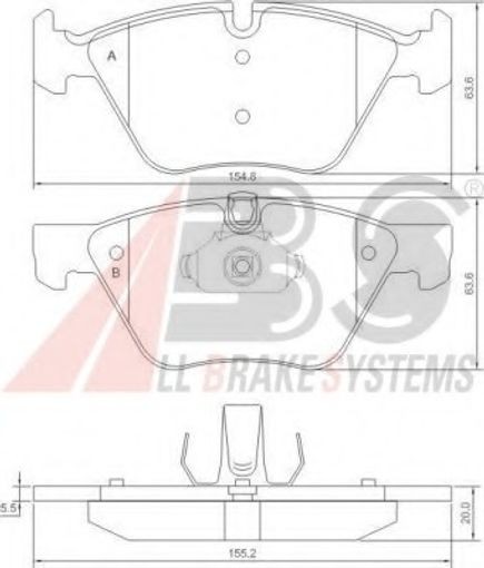 Original A.B.S. Brake Pad Set Disc Brake 37409 For BMW - Image 8