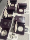 1986 To 1990 5 DEEP CAMEO US Proof  Eagle - 1 oz .999 Fine Silver Coin BOX & COA