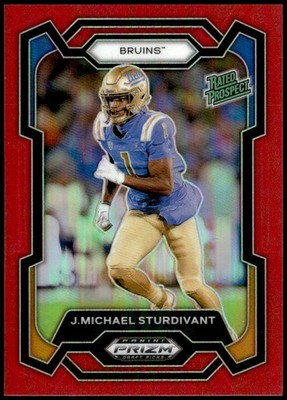 2024 Panini Prizm Draft #195 J. Michael Sturdivant Red #/299 Rated Prospect