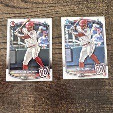 Caleb Lomavita 2025 Bowman Prospect 1st Base/Chrome #BP-120 Nationals 2-Card Lot