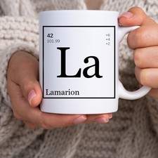 Lamar Periodic Table Style Mug Funny Name Birthday Gift