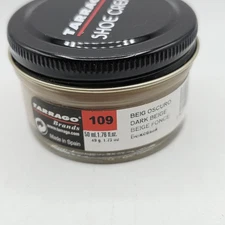 Tarrago Shoe Polish # 109 Dark Beige Cream Leather Protector 1.76 oz. 50ml Boot