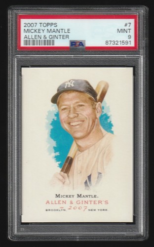 2007 Topps Allen & Ginter #7 Mickey Mantle PSA 9