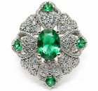 2CT Heat Treated Green Tourmaline 925 Sterling Silver Ring Jewelry Sz 8 F8-1 — photo 1