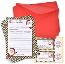 Gift Boutique Christmas Official Letter To Santa 5 x 7 inches, Multicolor