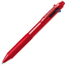 Pentel Multi Color Ballpoint Pen Vicuna Fine Point 0.7mm Red Body 4 Colors