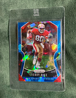 Panini 2019 Prizm Jerry Rice San Francisco 49ers #287 Parallel Blue Ice 33/99