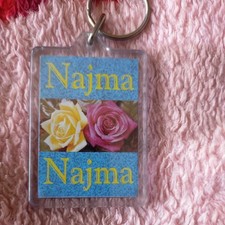 Najma Nom Signification Sac Étiquette Porte-clés Keychain Floral