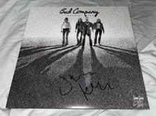 Simon Kirke Signed Vinyl Album Bad Company Drummer Burnin Sky With Proof