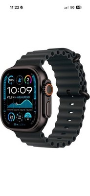 Apple Watch Ultra 2 Tit. Black 49mm A2986 Black Silicon Ocean Band, NEU Sonstige