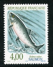 STAMP / TIMBRE FRANCE NEUF N° 2665 ** FAUNE / POISSON / SAUMON