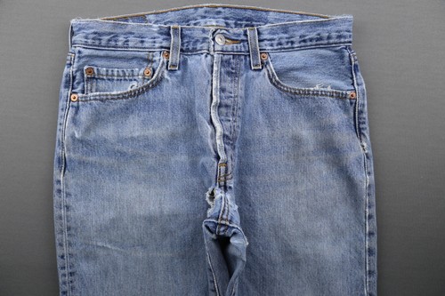 Vintage 2005 Men's Levi's Button Fly 501 Jeans Distressed Size 32x32 (Msr 31x31) - Picture 2 of 12