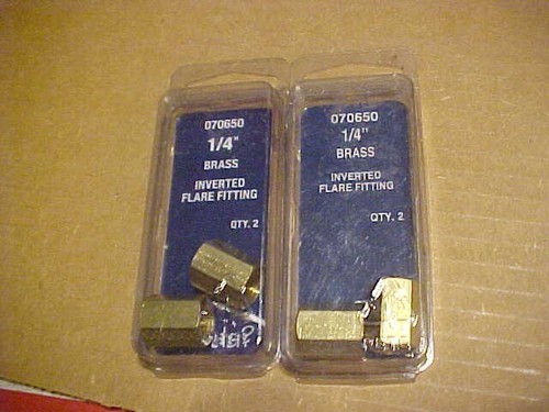 Qty 4 Brass - 1/4" - inverted flare fitting with free shipping