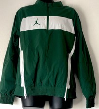 Nike Air Jordan Dri Fit 1/4 Zip Woven Jacket Green /White Mens Jump Man NWT S