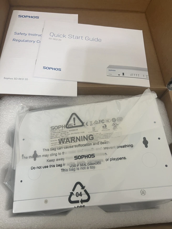 SOPHOS SD-RED 20 REV.1 APPLIANCE New in Box - Image 4 of 4
