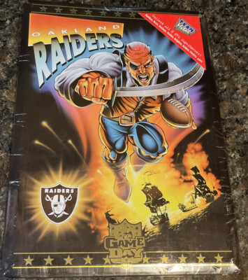 Vintage Oakland Raiders Team metal Swashbuckler Pirate Game Day