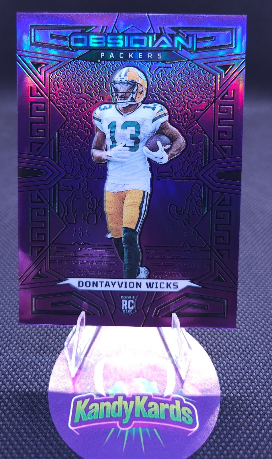 2023 Panini Obsidian DONTAYVION WICKS EE Purple Flood FOTL #d 11/13 Rookie