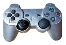 Sony Playstation 3 Silver DualShock 3 Controller Sixaxis FOR PARTS READ DESCRIPT