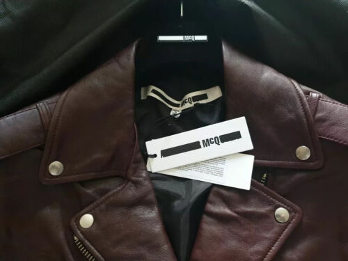 RRP £650 womens MCQ ALEXANDER MCQUEEN LEATHER BIKER JACKET size IT 42 UK 12 - Picture 3 of 11