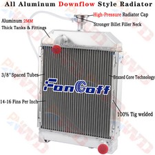 Aluminum 4 Row Cooling Radiator For Kubota Toyo 506 Tractor Models 15381-7206