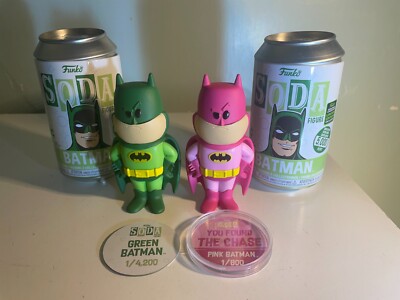 Batman DC Funko Sodas both CHASE w/Pink Cowl🔥 (1/2500 LE) and Common (1