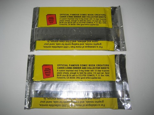 FAMOSOS CREADORES DE CÓMICS 2 PAQUETES DE TARJETAS COLECCIONABLES - NUEVO SELLADO ECLIPSE VINTAGE. 1992 - Imagen 4 de 4