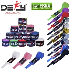 DEFY™ Boxing Hand Wraps 180" Muay Thai MMA Elastic Bandages Protector New Pair 