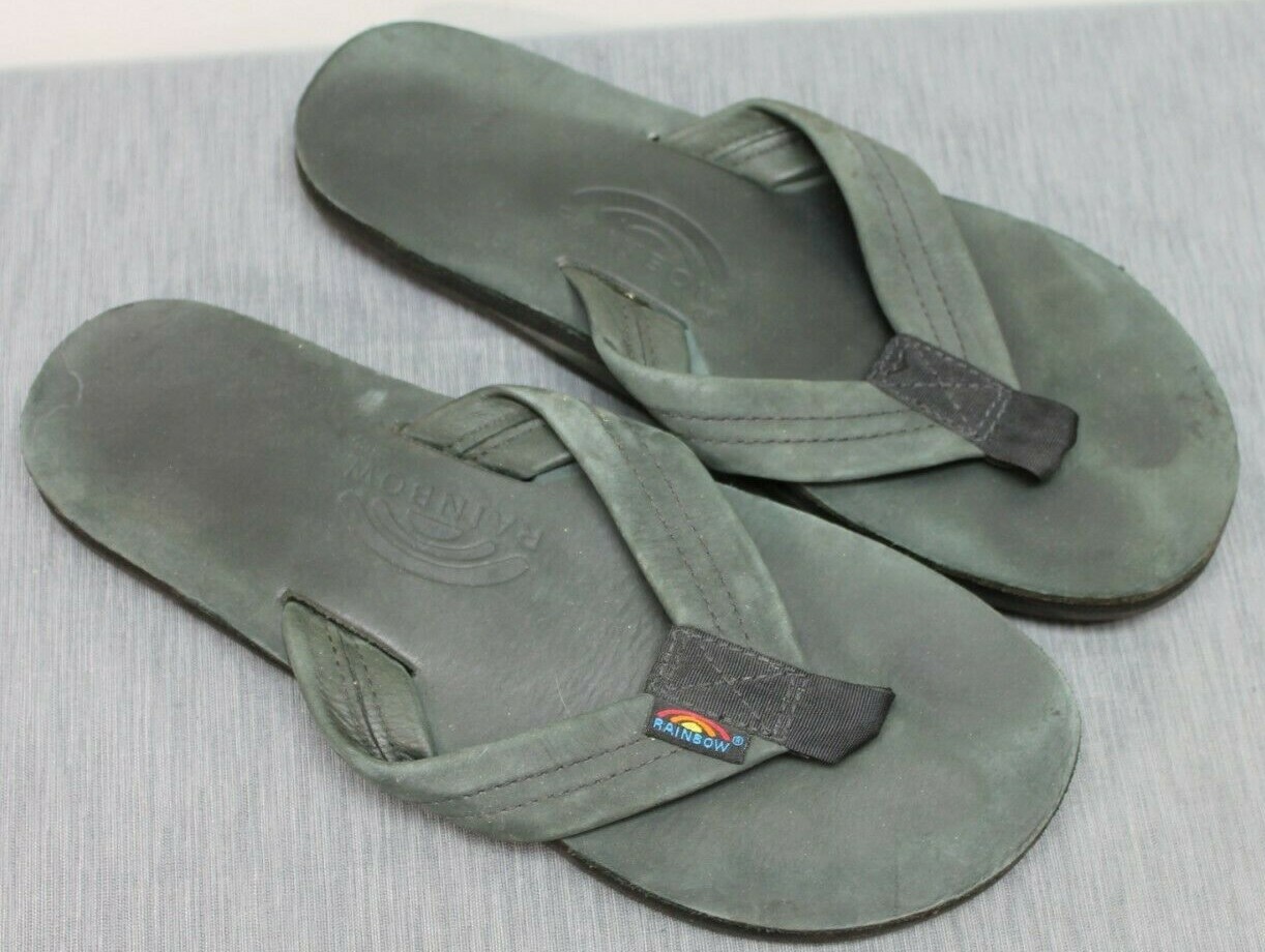 mens black rainbow sandals