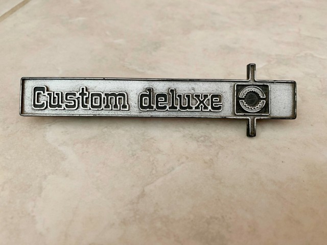 Chevy Custom Deluxe Dash Emblem 73 79 Ornament Nameplate 76 78 Interior 349307