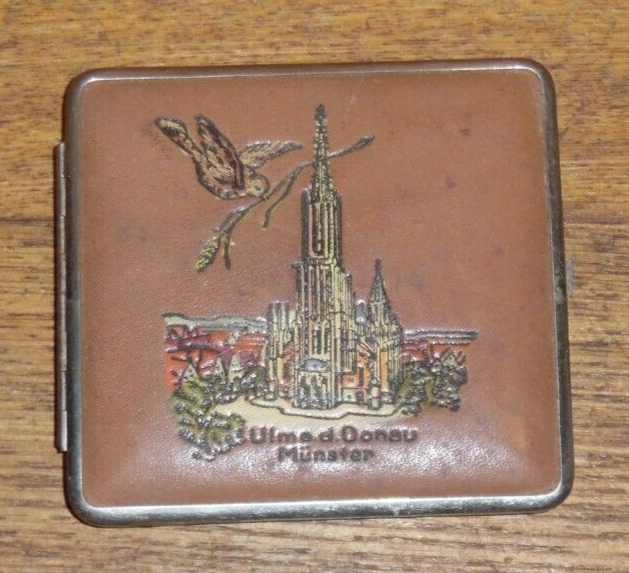 souvenir cigarette WORN Vintage Ulma d. Donau Munster Souvenir Cigarette Case