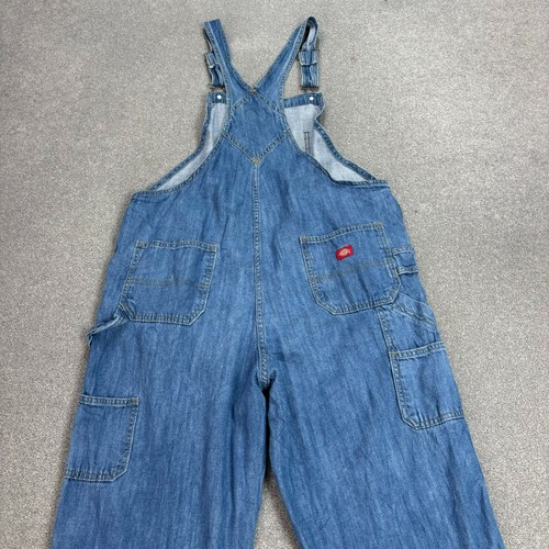 Dickies Dungarees Womens 36x23 Blue Bib Overalls Workwear Denim Carpenter Lady - 第 9/11 張圖片