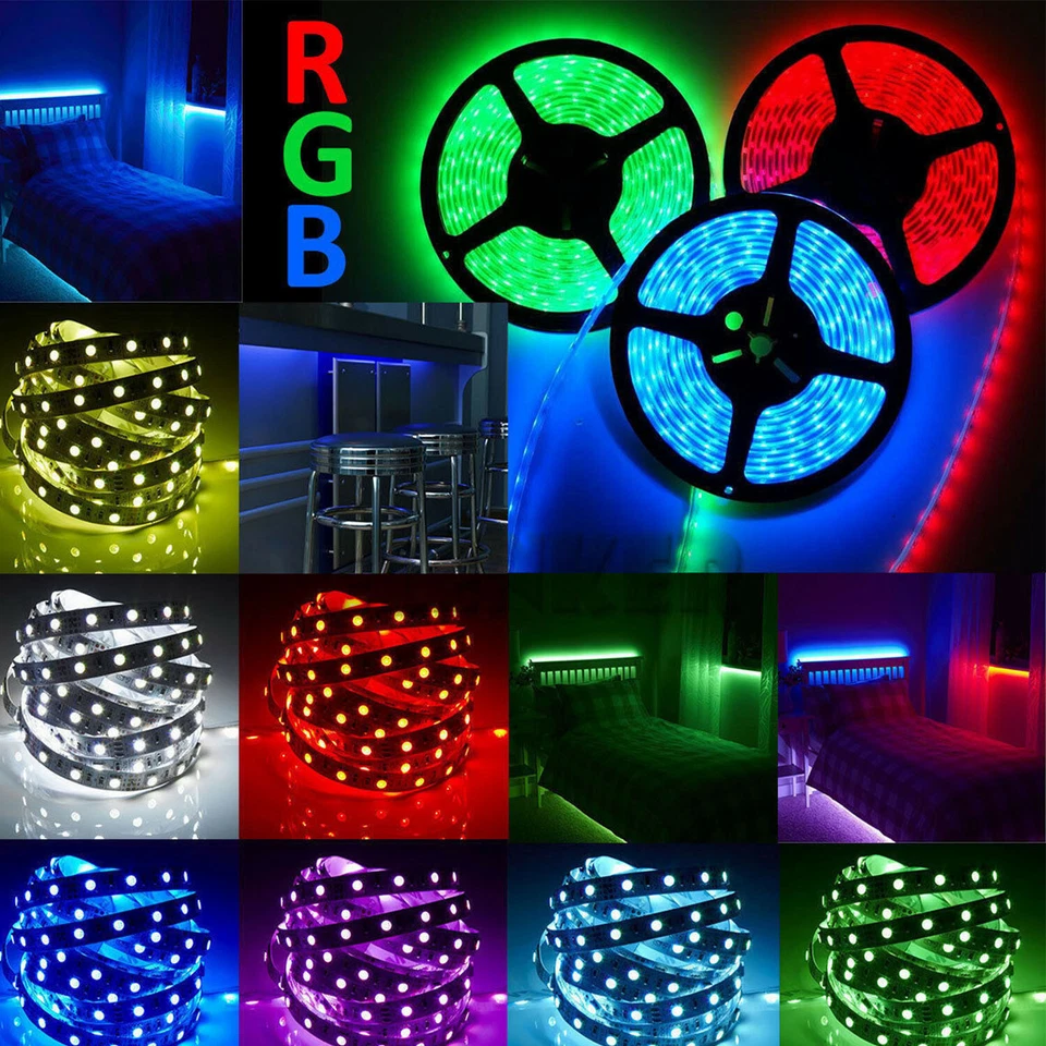 5050 LED Flexible 5M Tape Strip Light For Boat / Truck / Car/ Suv / ATV/UTV 12V - Image 2 of 4