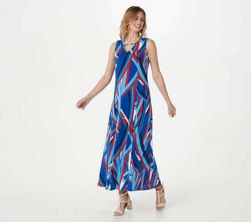 susan graver liquid knit maxi dress
