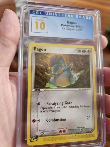 (POP 2) CGC 10 PRISTINE BAGON 23/97 EX Dragon 2003 eReader Pokemon Card ...