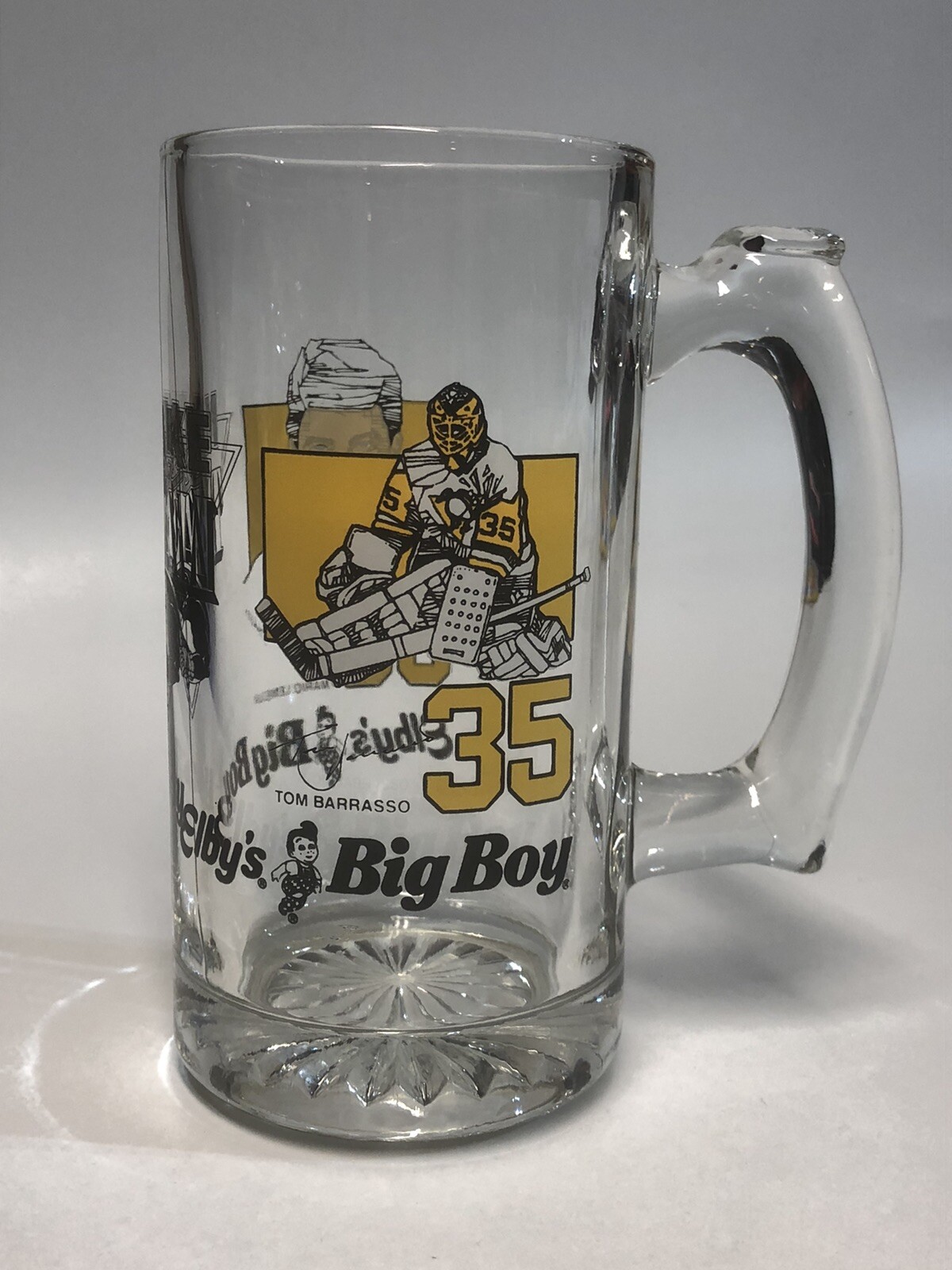 VINTAGE 1990s Elby's Big Boy Mario Lemieux Tom Barrasso Penguins Photo