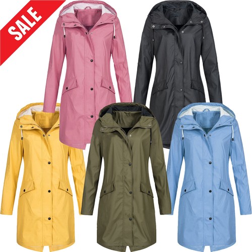 Womens Waterproof Raincoat Ladies 