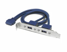 StarTech USB3SPLATE 2 Port USB3.0 A Female Slot Plate Adapter